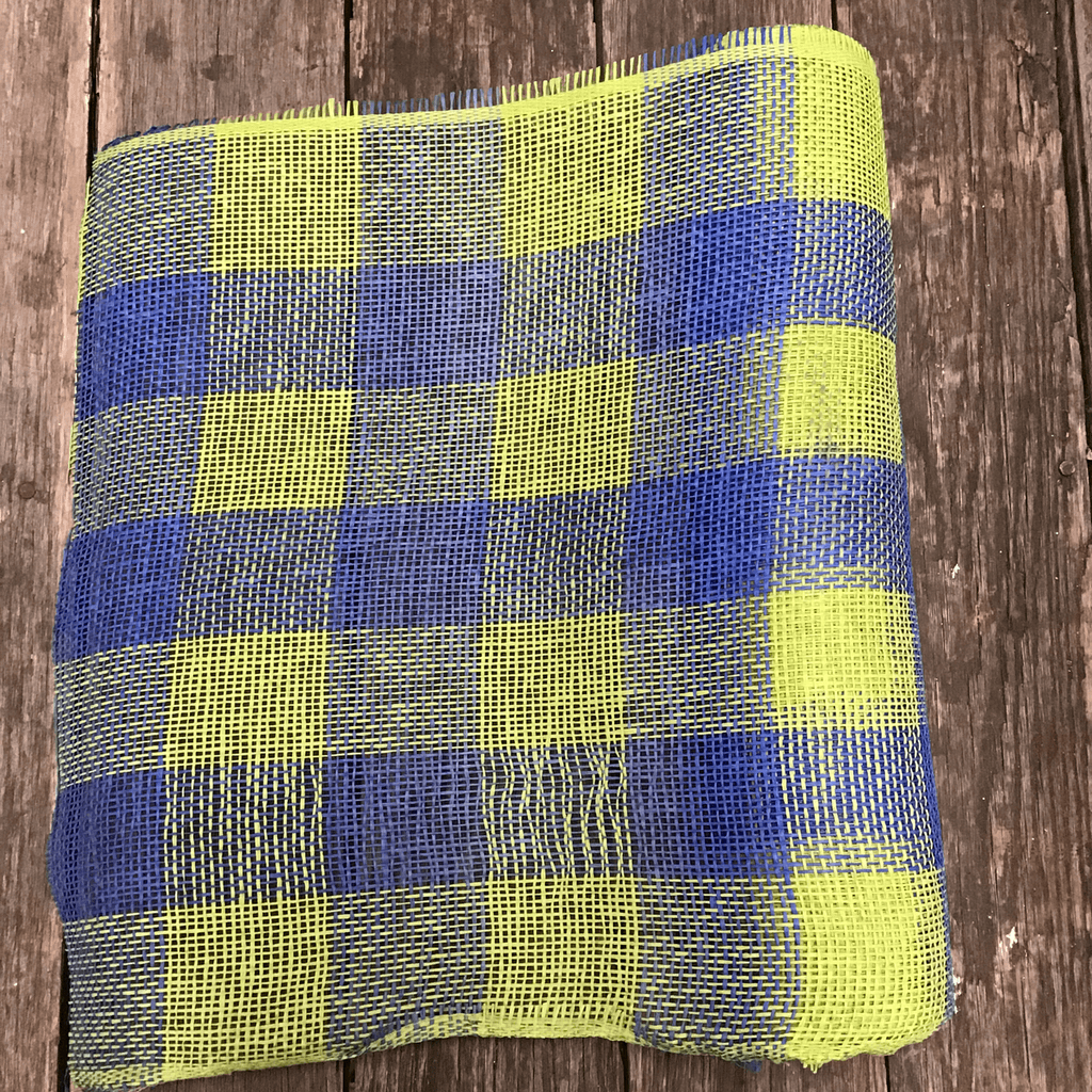 20 Inch by 10 Yards Designer Netting Lime and Blue Parchment