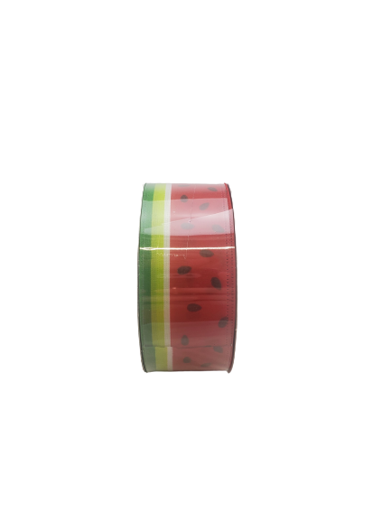 1.5 Inch By 10 Yard Watermelon Slice Green Stripe Ribbon