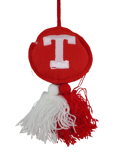 Wondershop Stocking With Initial "T" - Red And White