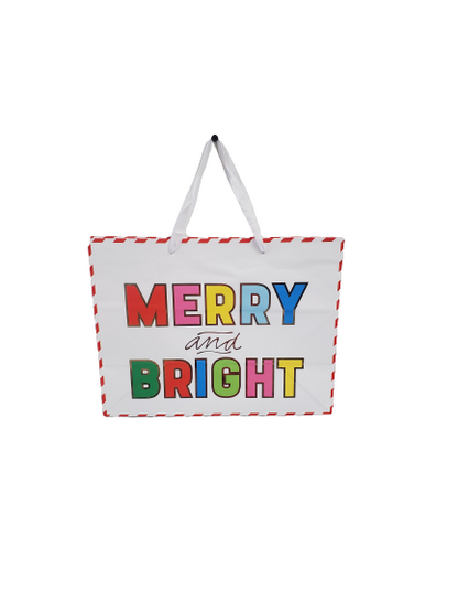 Christmas Merry and Bright Multicolor Gift Bag