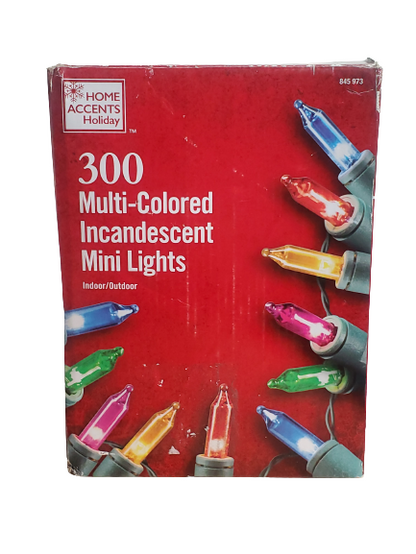 Home Accents Holiday 300 Muli Colored Mini Lights Open Box