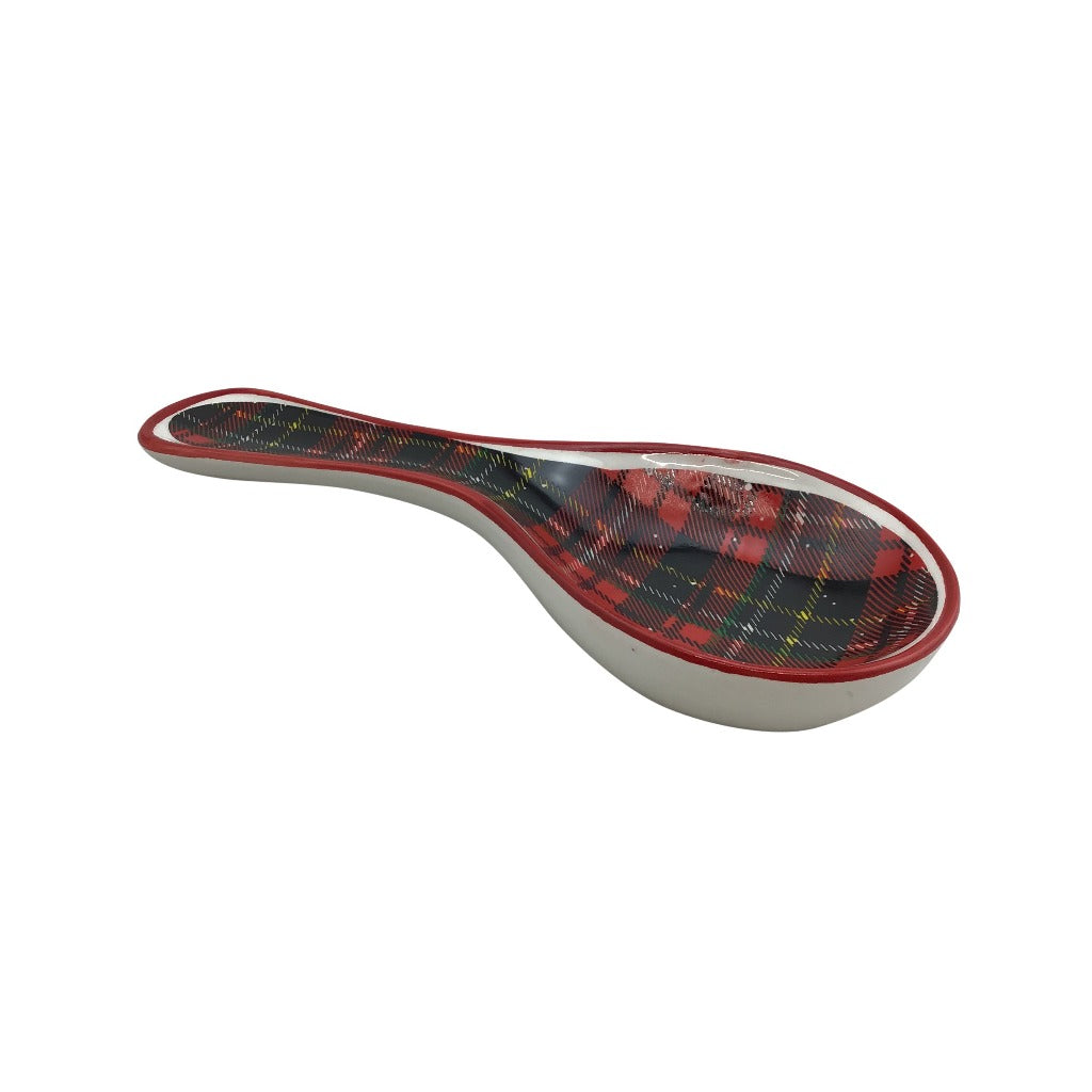 8.25 Inch Christmas Stoneware Spoon Rest
