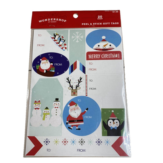20 Count Peel-And-Stick Gift Tags