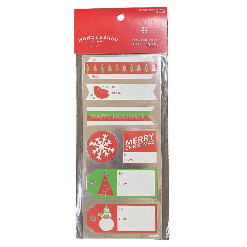 21 Count Peel-And-Stick Gift Tags