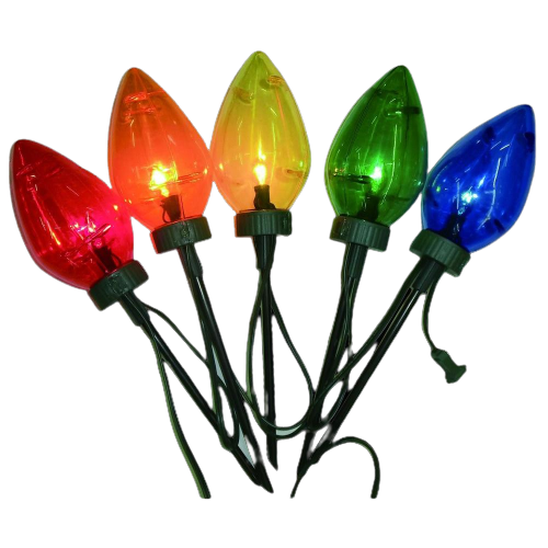 Home Accents Holiday 20 Inch Multi-Colored Giant C7 Pathway Lights 5 Pack (Open Box)