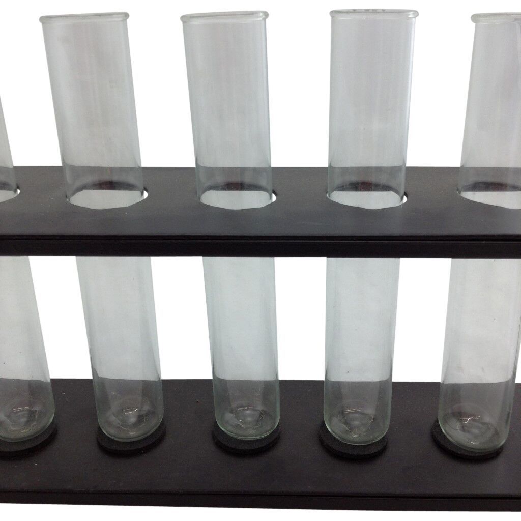 2.5" x 13.75" x 5" Iron Stand With Glass Tubes