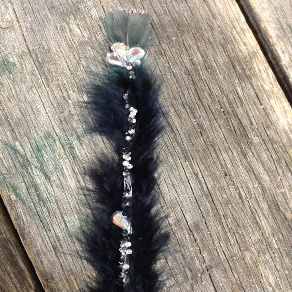 28 Inch Cancan Feather Plume Spray Black or White