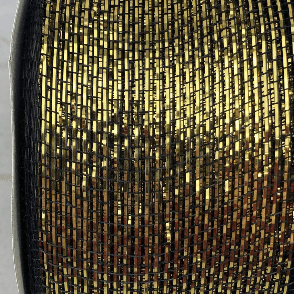 3 Inch by 20 Yards Designer Netting Black with Gold Glamour
