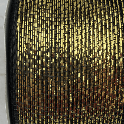 3 Inch by 20 Yards Designer Netting Black with Gold Glamour