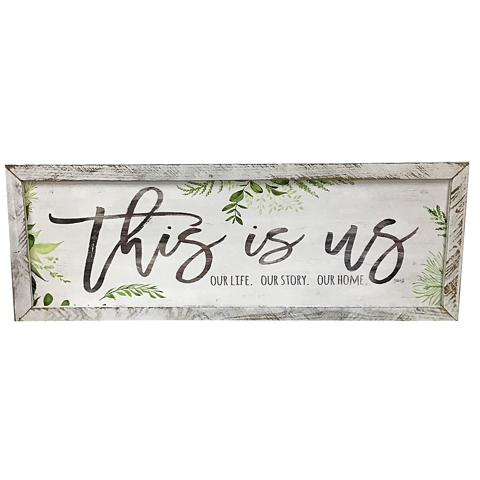 36.5" x 13" Vintage Wooden "This is Us" Wall Art