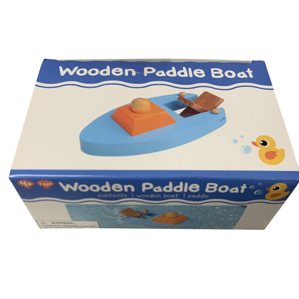 Blue Wooden Paddle Boat