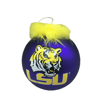 4" LSU Glass Ornament Ball
