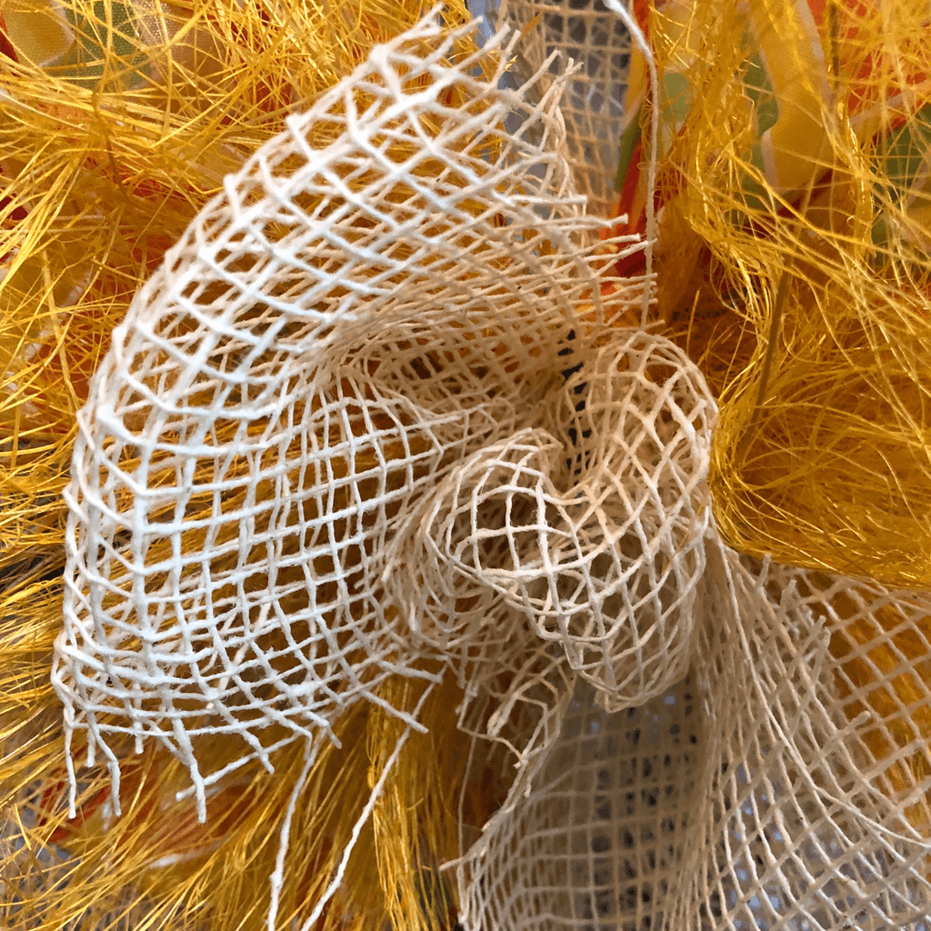 4 Inch by 10 Yards Banana Weave Designer Netting Gold