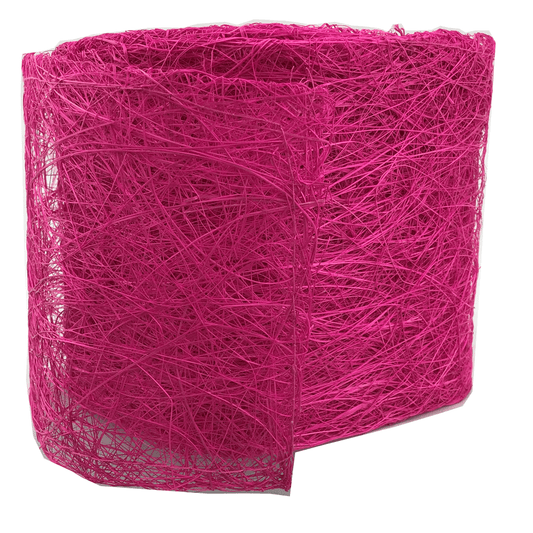 4" x 10 YDS Banana Weave Designer Netting - Hot Pink