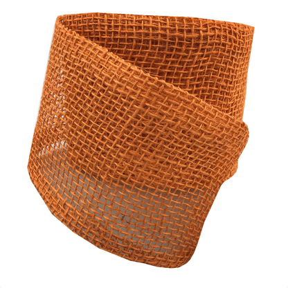 4 Inch by 10 Yards Designer Jute Orange Netting