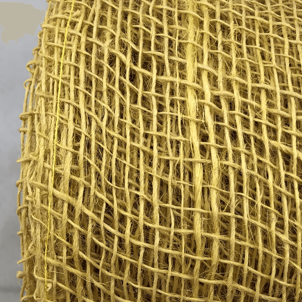 4 Inch by 10 Yards Designer Jute Yellow Netting