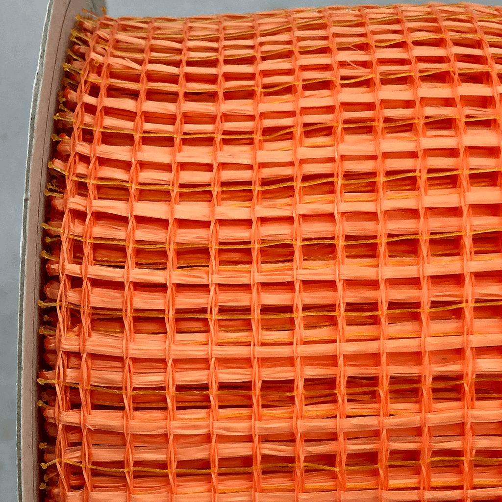 4" x 20 YDS Mini Saxon Netting - Bright Orange