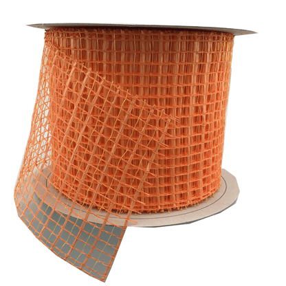 4" x 20 YDS Mini Saxon Netting - Bright Orange