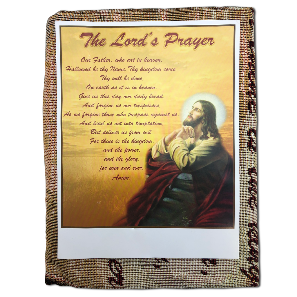 59 Inch  The Lord's Prayer Jesus Afghan Throw