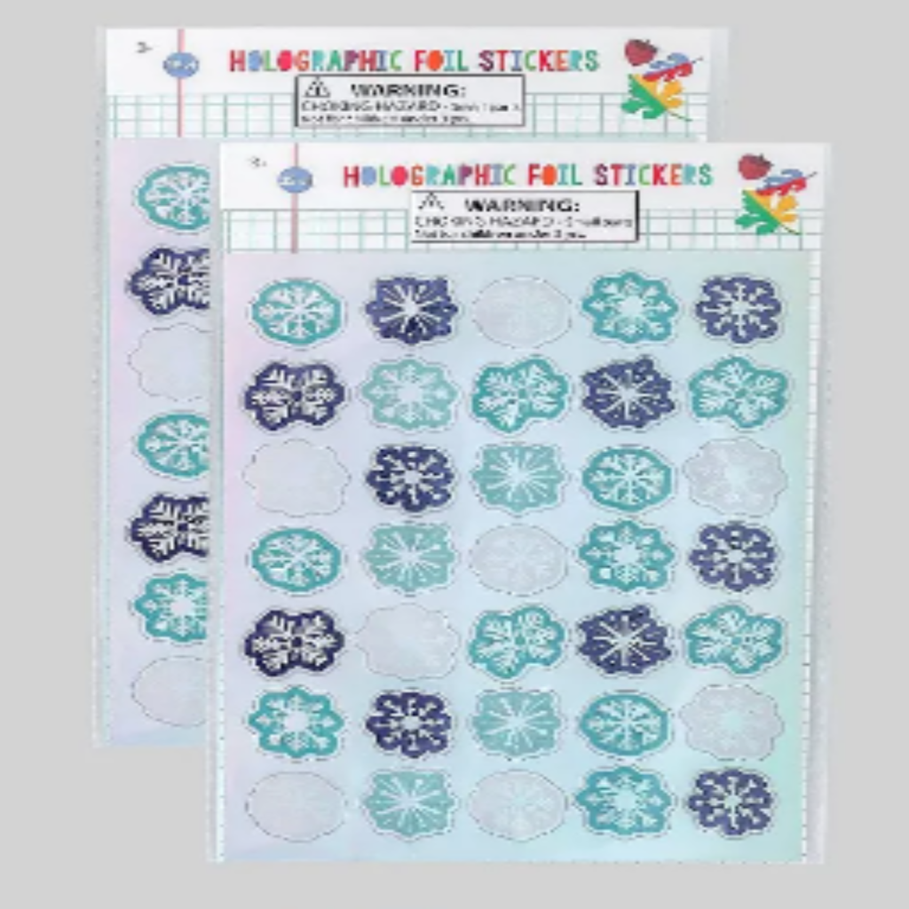 Holographic Snowflake Foil Stickers