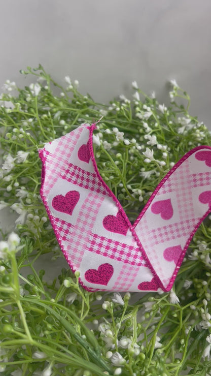 Pink Heart Valentine Ribbon