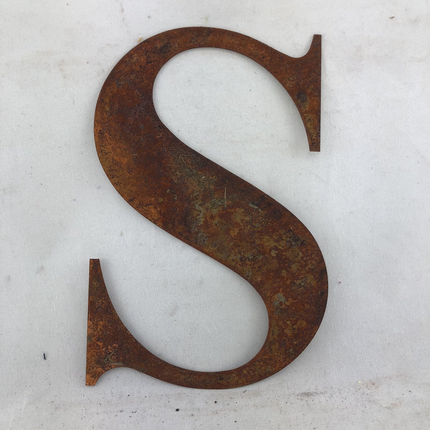 7" Metal Accent Initial  Rustic Letter Cutouts  17 Styles