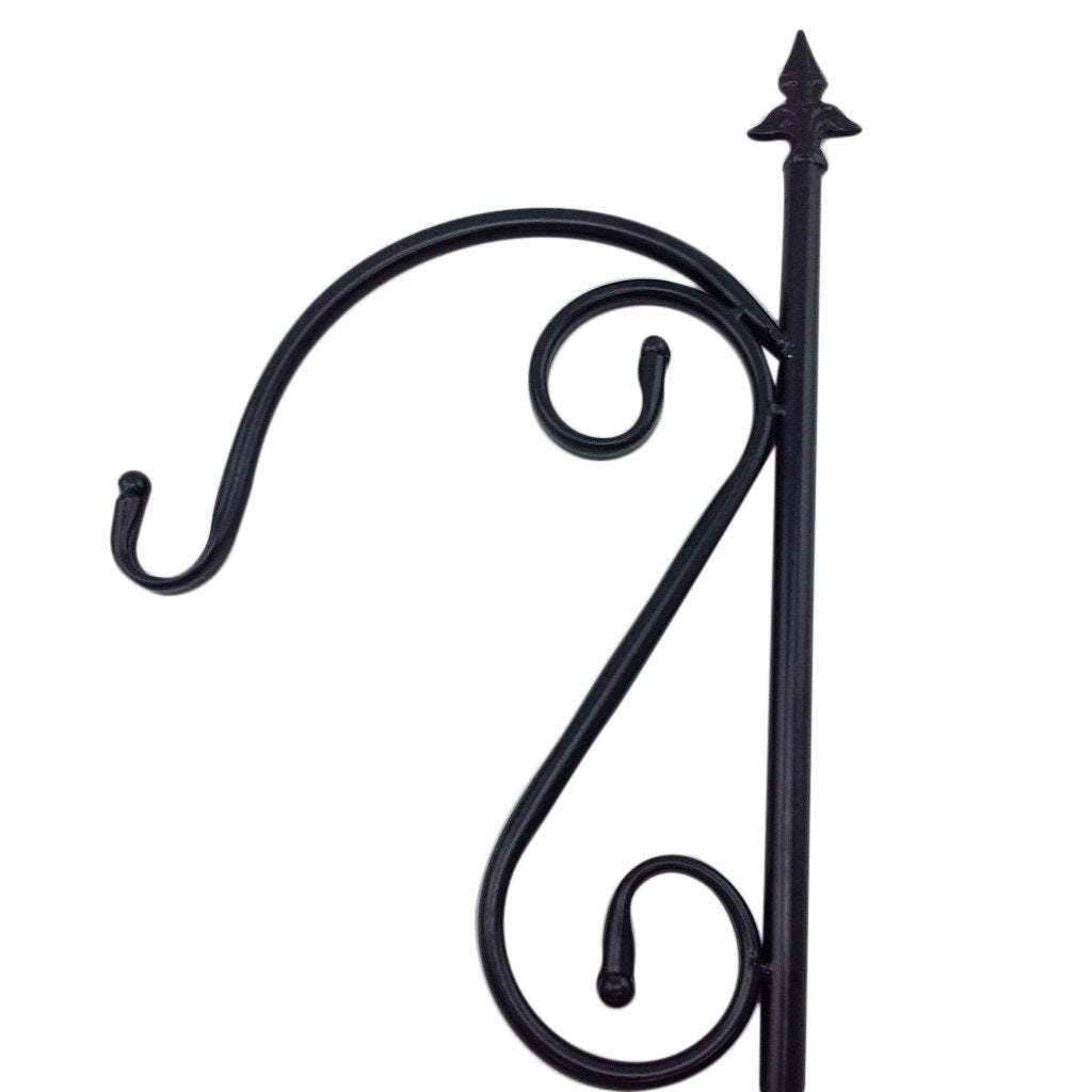71" Black Garden Stakes with Hook