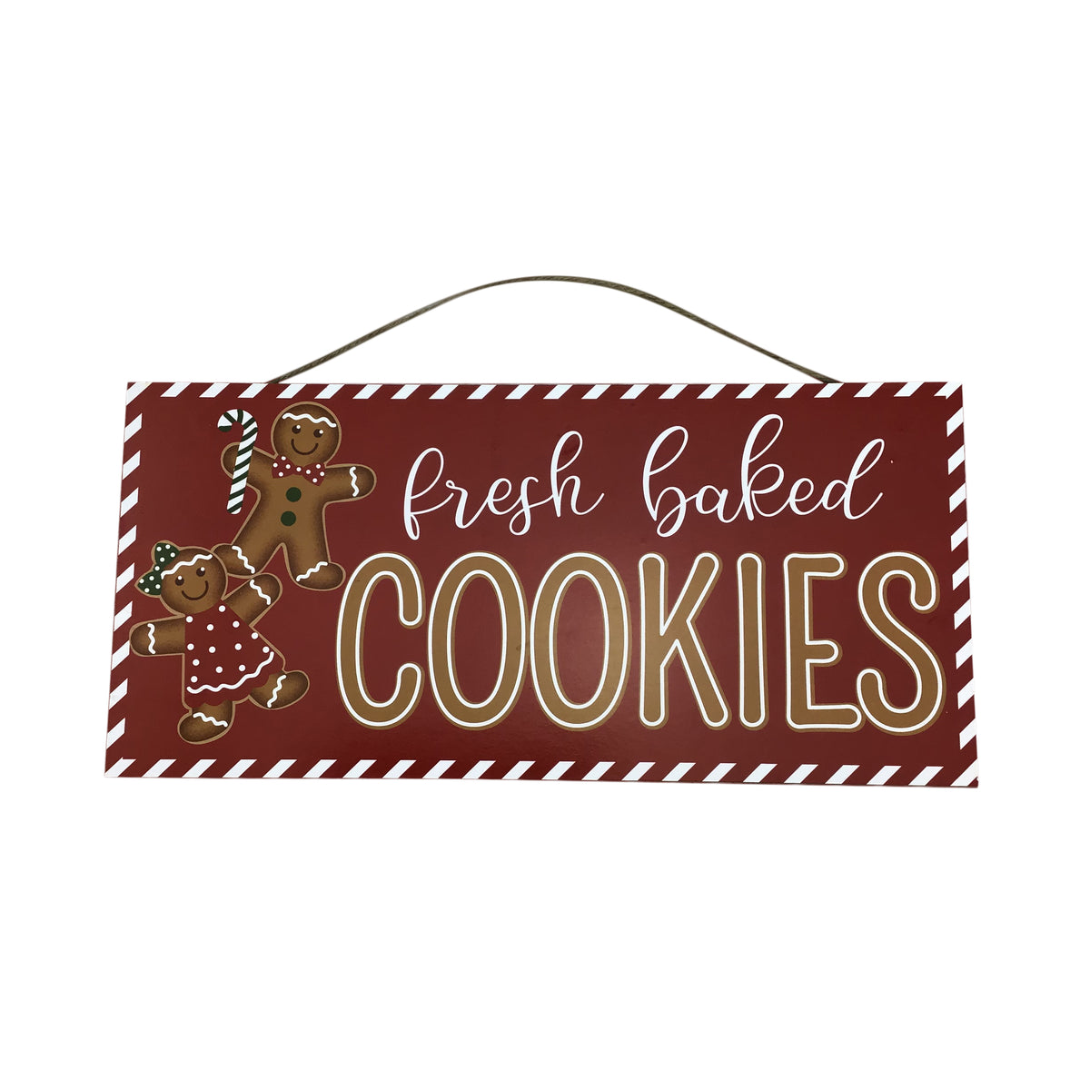 12.5 Inch Wood Fresh Baked Cookies Gingerbread Sign
