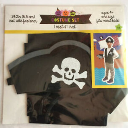 Pirate Vest And Hat Costume Set