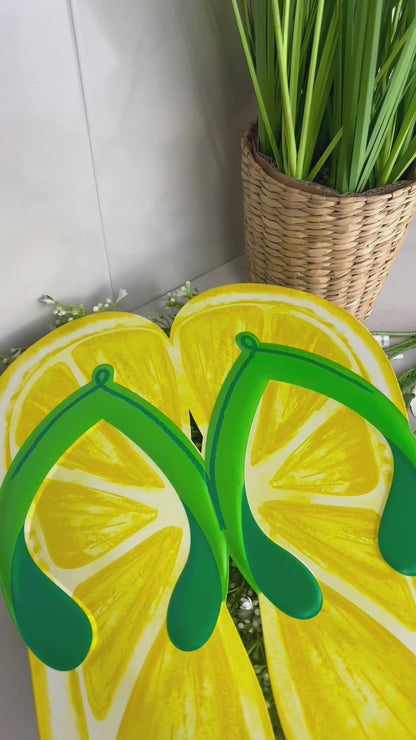 Lemon Slice Flip Flop Sign
