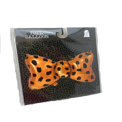 Black and Orange Polka Dot Foil Balloon