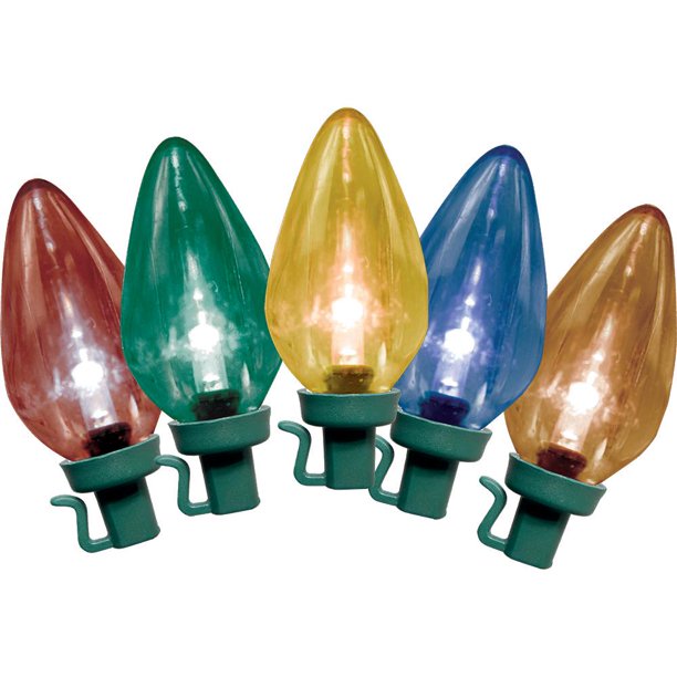 Home Accents Holiday 25 Multi-Colored Incandescent C9 Lights Open Box