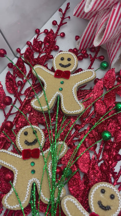 Gingerbread Red And Green Spray