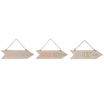 Hanging Arrow Easter Wall Signs 3 Styles