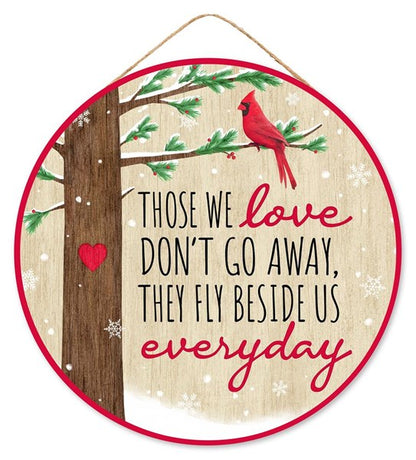 10.5 Inch Fly Beside Us Cardinal Sign