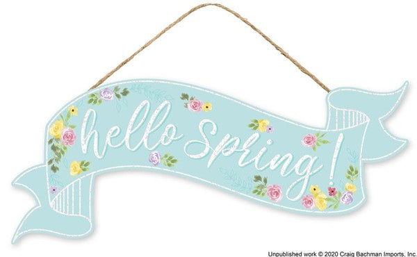 Glitter Hello Spring Banner