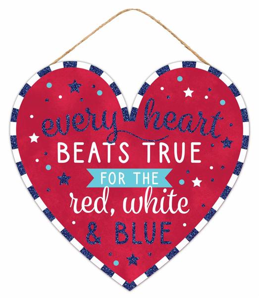 Heart Beat True For The Red White And Blue Sign
