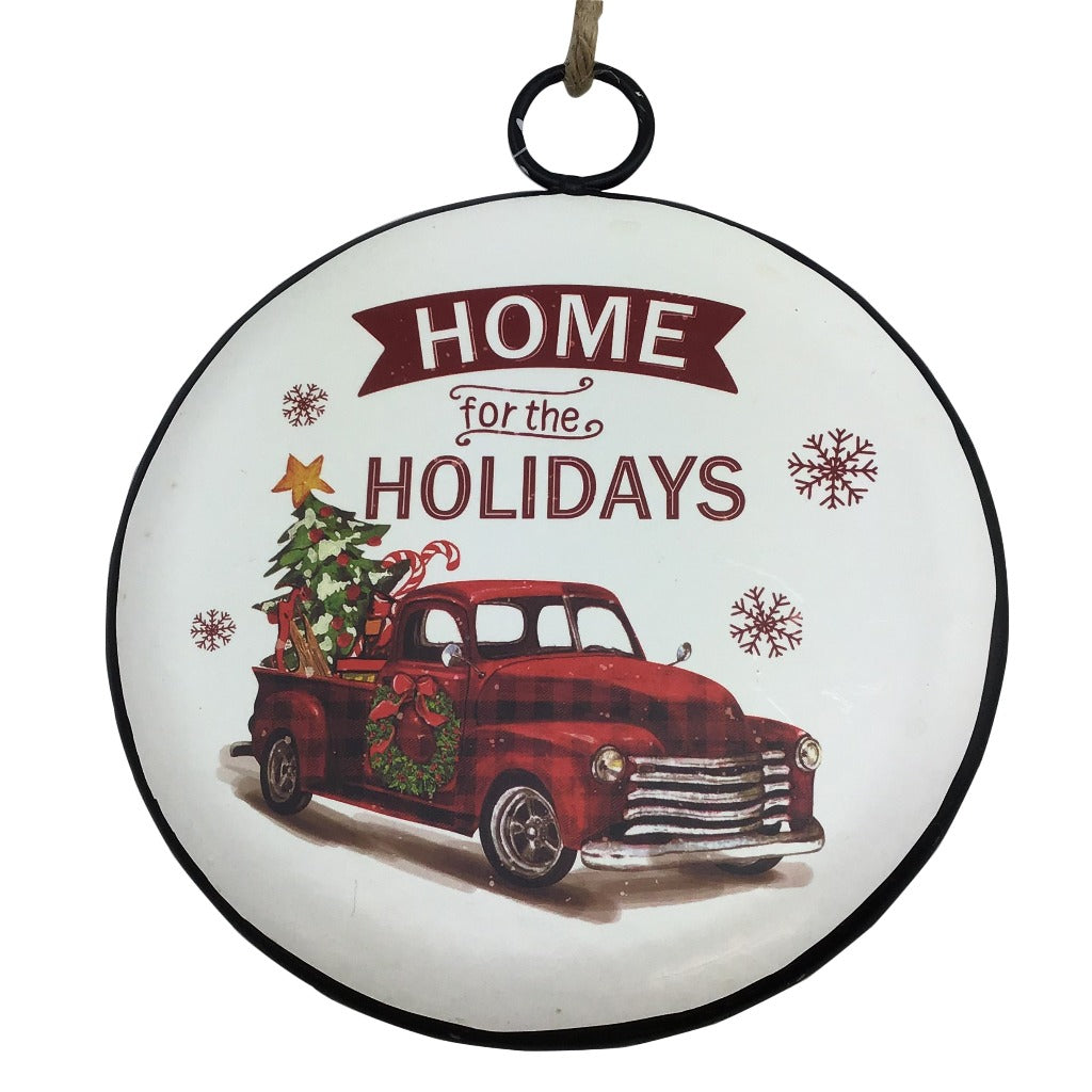 6.25 Inch Round Christmas Ornament 2 Styles