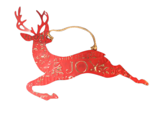 Metal Antique Red Joy  Deer Assorted Styles