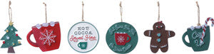 Metal Christmas Cocoa Ornaments 6 Styles