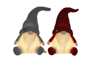 Light Up Plush Sweater Gnome Sitter  2 Styles