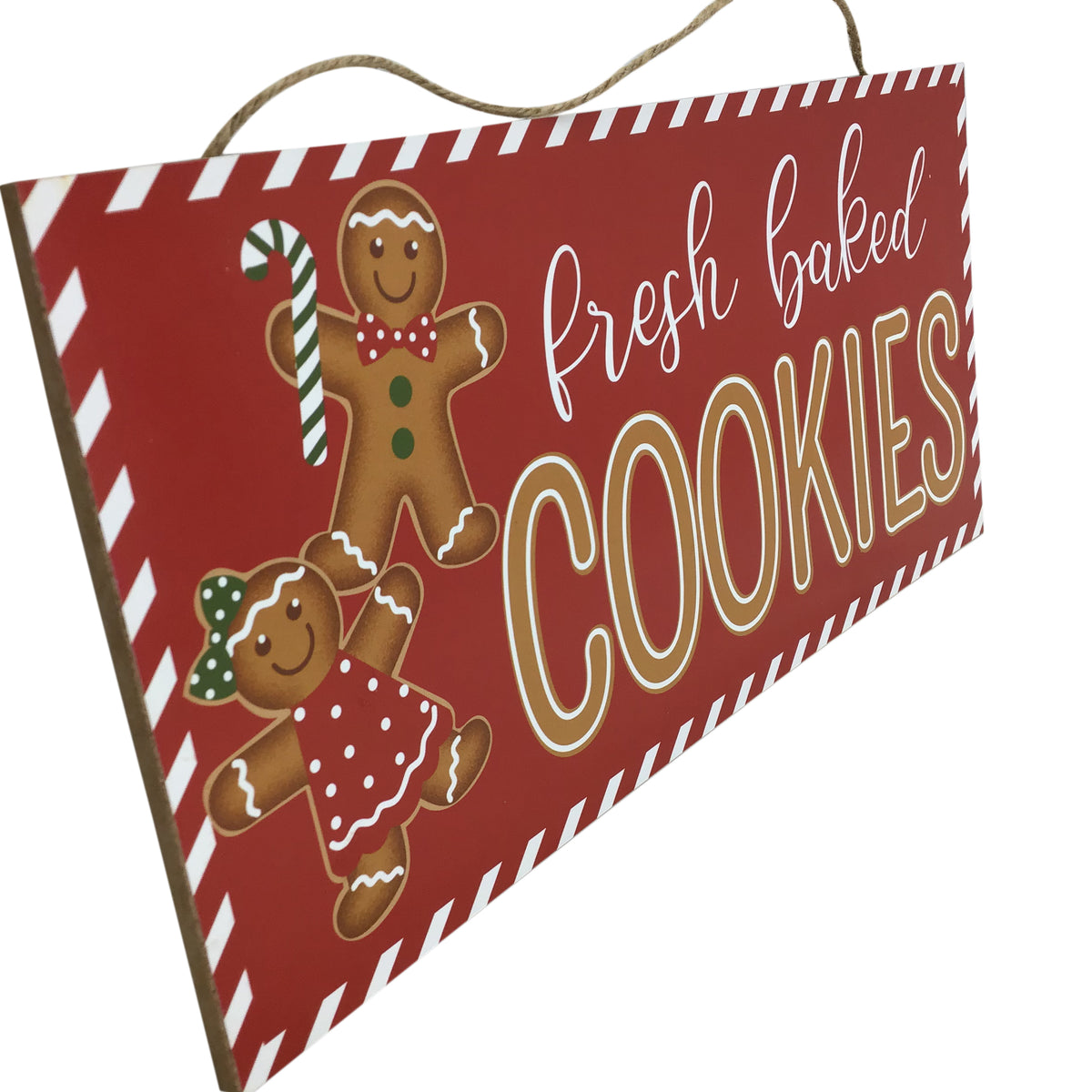 12.5 Inch Wood Fresh Baked Cookies Gingerbread Sign