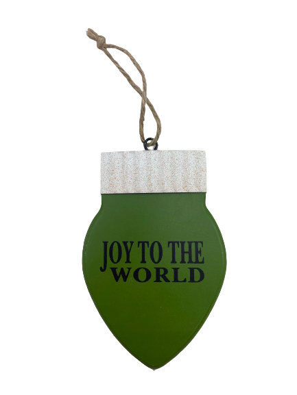 Holiday Ornament Bulb With Words 4 Styles