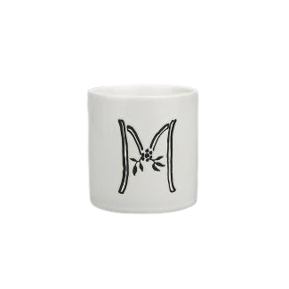 Ceramic Monogram Candle 4 Ounce - M