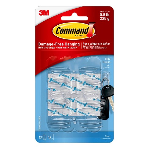 Command Brand Clear Mini Decorative Hooks