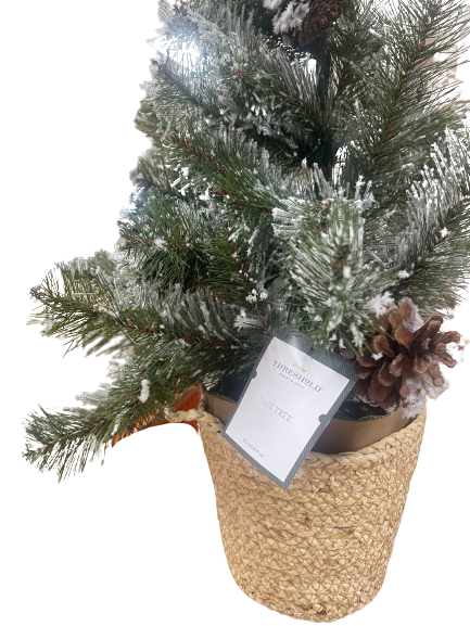 Threshold Snow Covered Faux Potted Tree