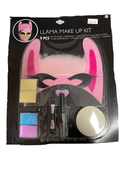 llama with makeup