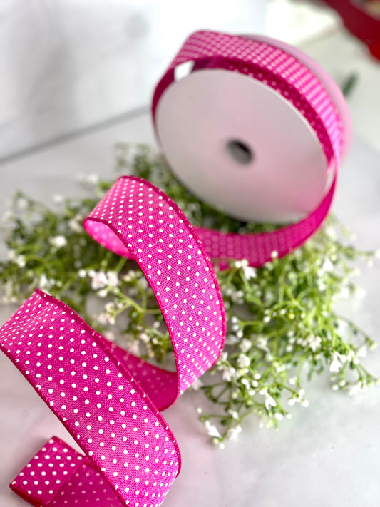 1.5 Big Polka Dot Ribbon: Hot Pink & Lime (10 Yards) [RG1586AW