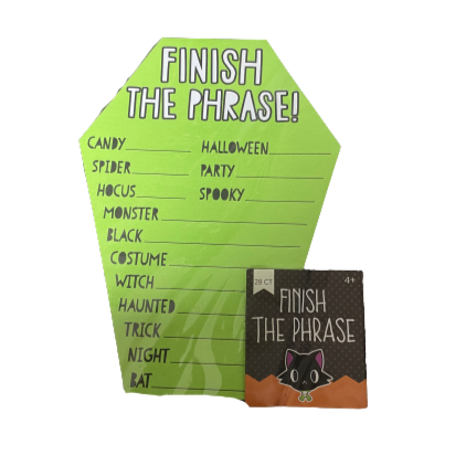 Finish The Phrase Halloween Sheet