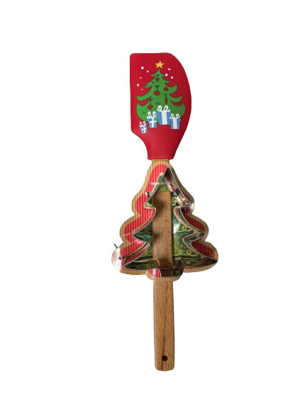 Christmas Spatula with Cookie Cut